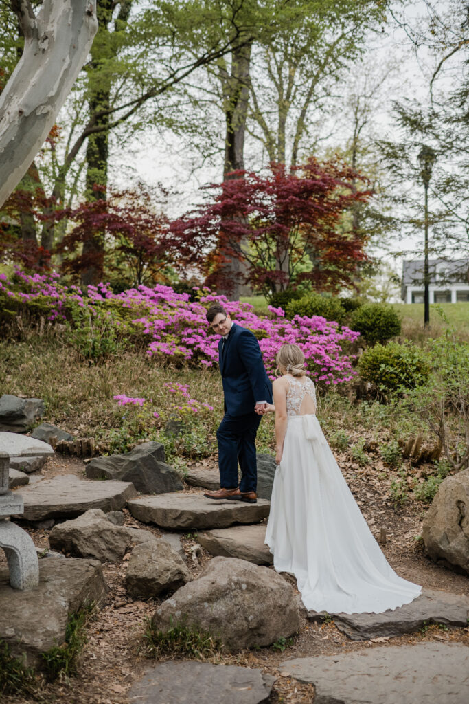 spring buffalo new york elopement in the cherry blossoms