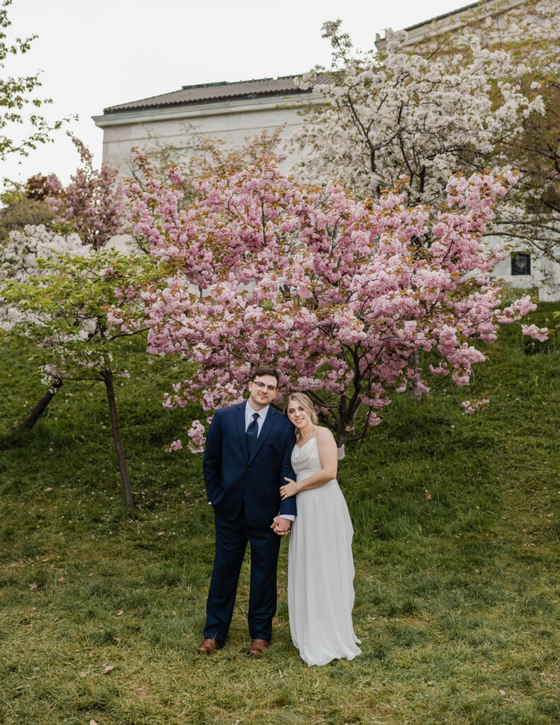 spring buffalo new york elopement in the cherry blossoms 