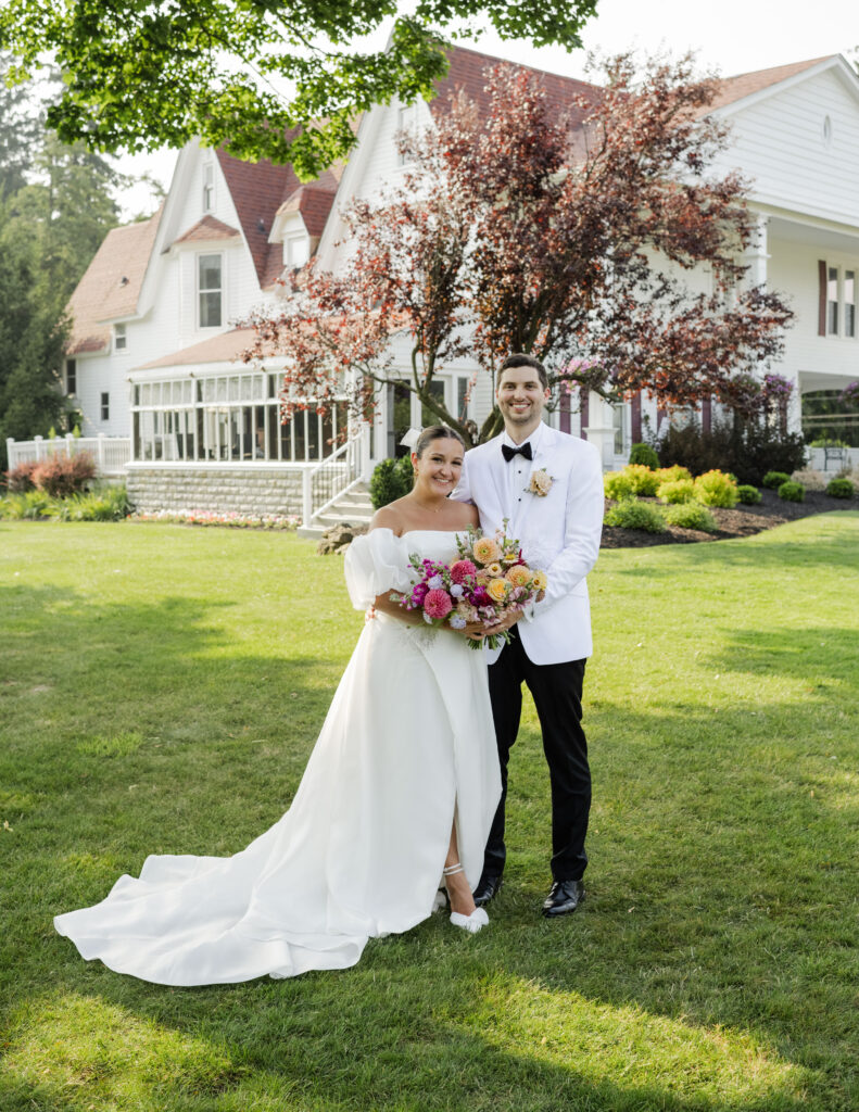 bride and groom portrait at avanti mansion