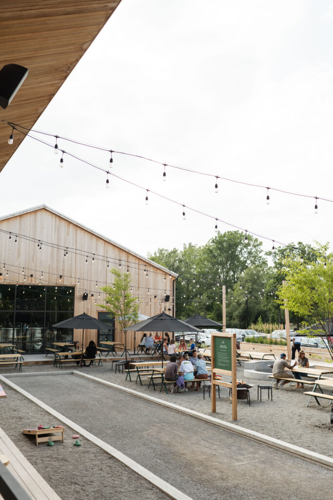 wayland brewing corn hole court