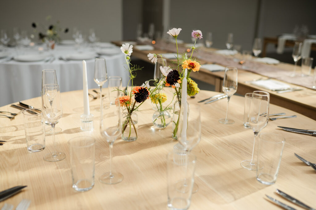 table details at wayland hall wayland brewing company