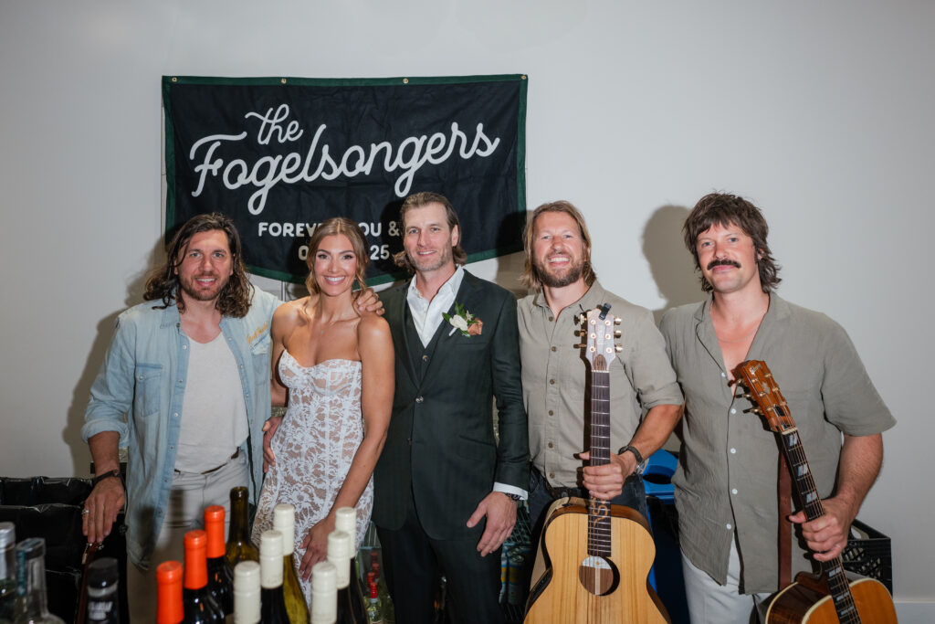 the teskey brothers surprise wedding couple at their wedding