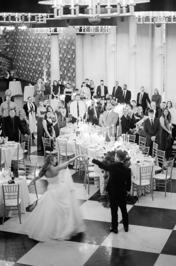 35mm candid wedding party dancing movement blur