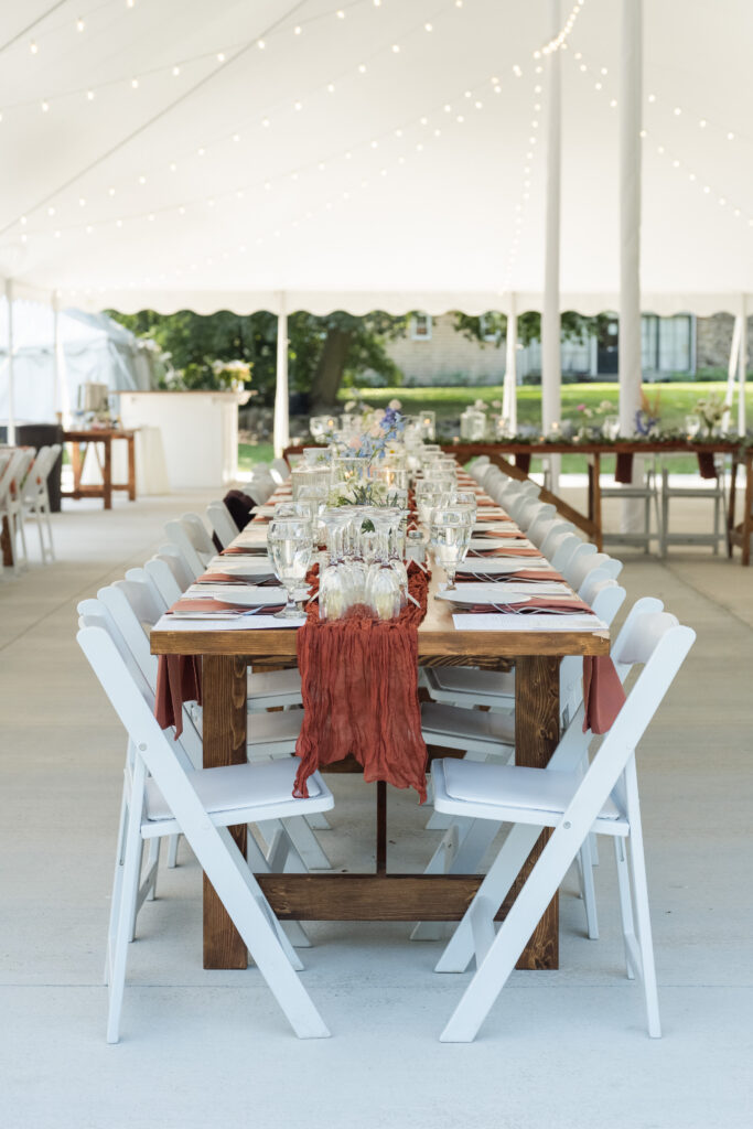 Wedding table design at Hillcrest Estate in New York