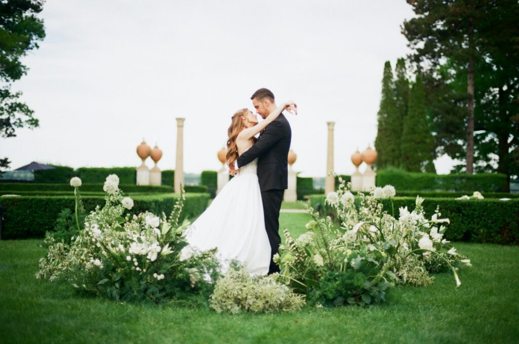 Film wedding photo at Geneva On the Lake